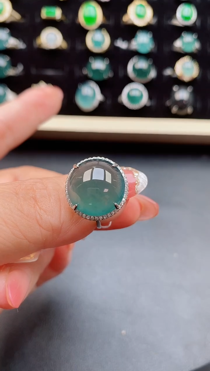 【闪购商品】翡翠戒指银S925镶嵌85080550