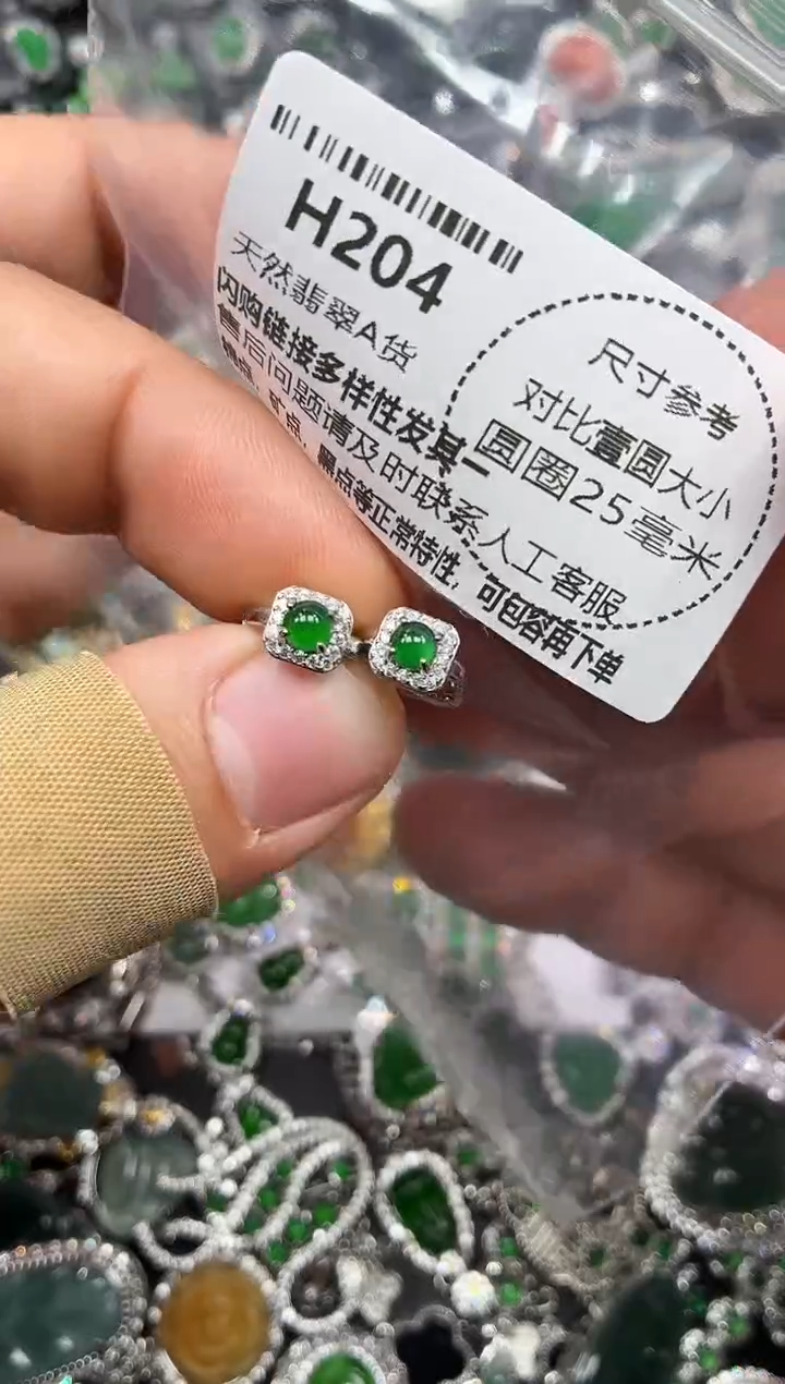 颈饰未镶嵌翡翠H204耳扣