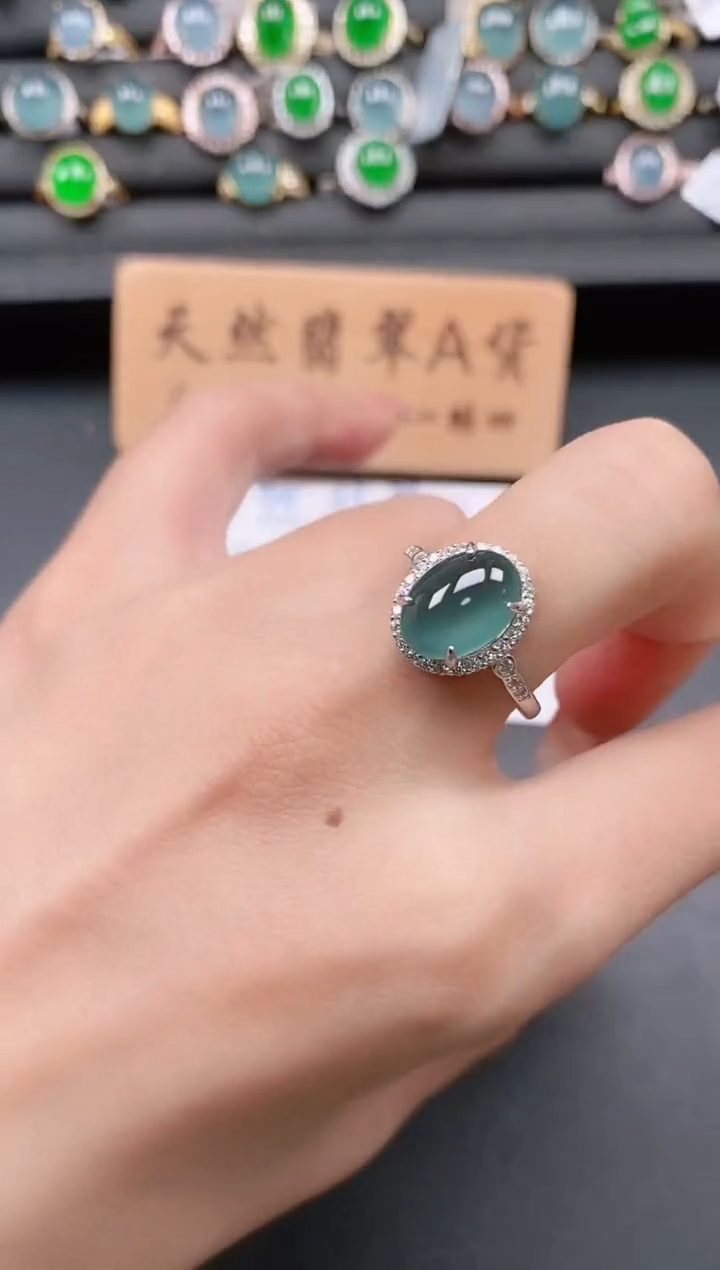 银S925镶嵌戒指翡翠1111111111