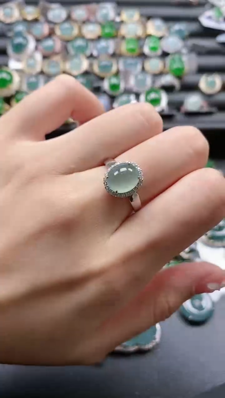 【闪购商品】翡翠戒指银S925镶嵌51151
