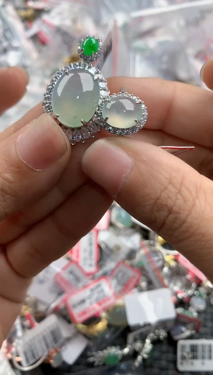 银S925镶嵌戒指翡翠16               4