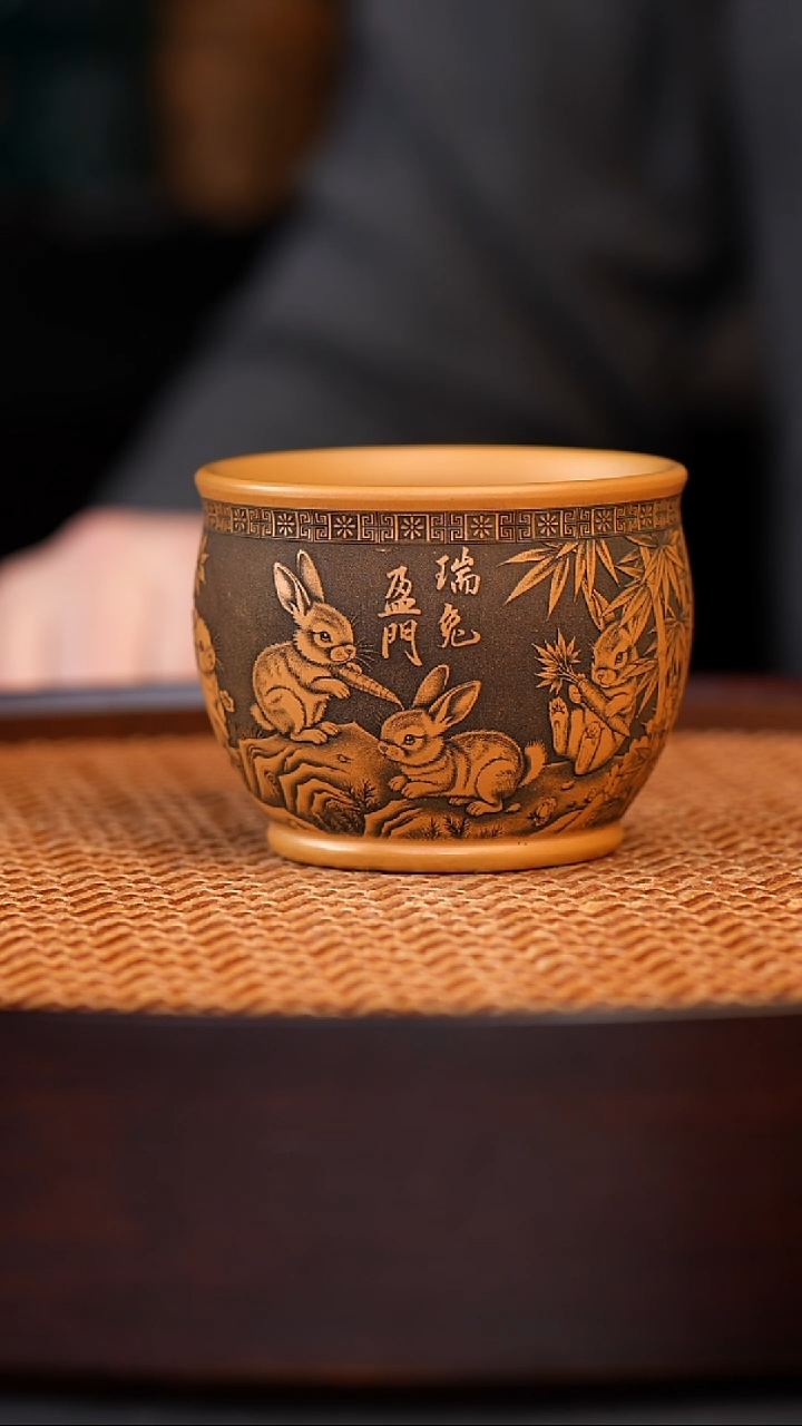 茶杯紫砂宜兴原矿全手工紫砂杯