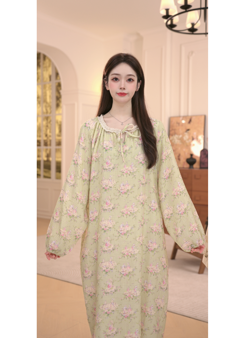 DM【慕春色】高定设计款时尚家居睡裙