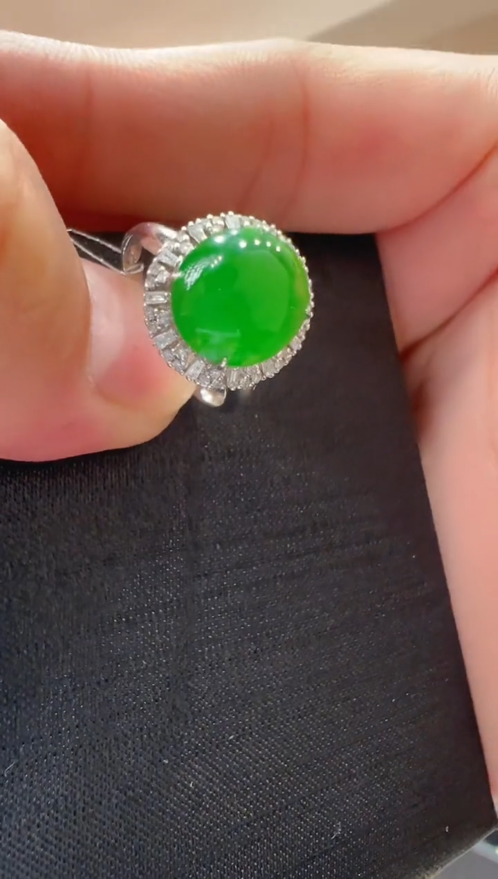 【闪购商品】翡翠戒指18K金镶嵌