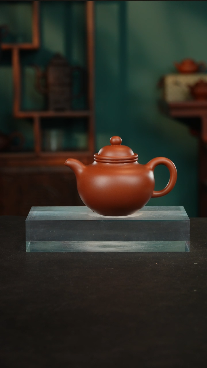 【闪购商品】紫砂茶壶大亨掇球汪陶全手工制作大红泥