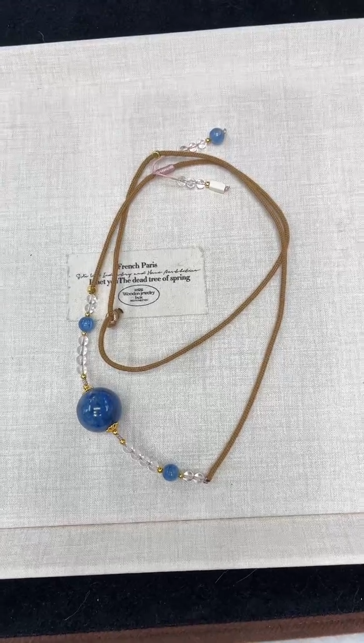 未镶嵌蓝晶石项链蓝晶石吊坠