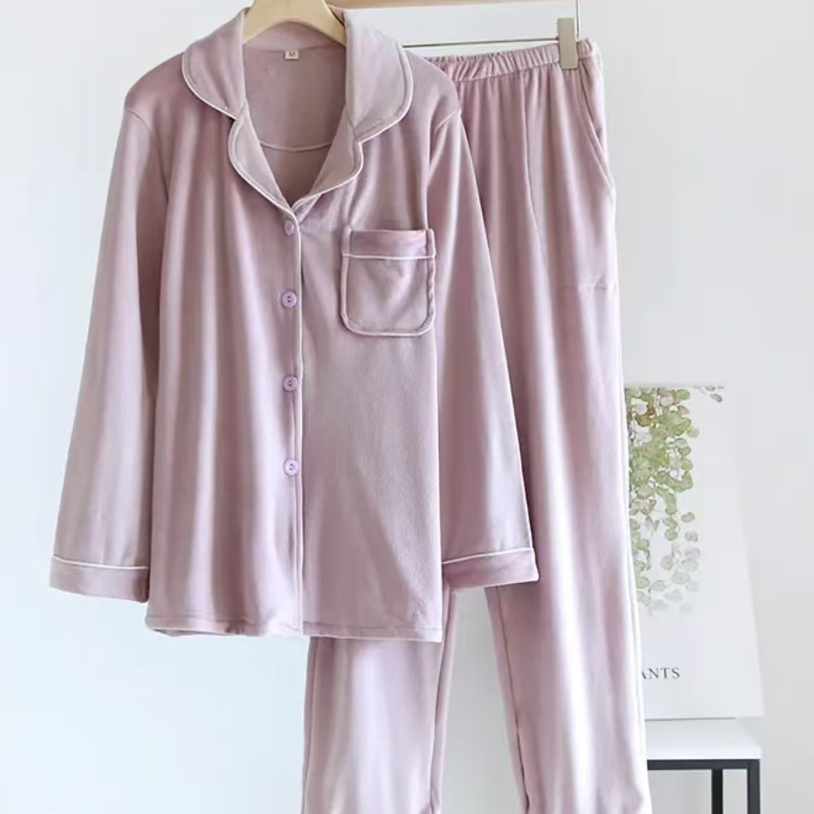 男士秋冬海岛绒睡衣套装003