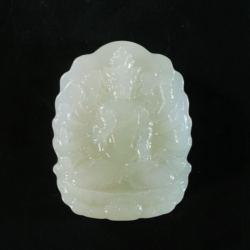 lot21 和田玉千手观音吊坠/QG51229-186362 保利山东