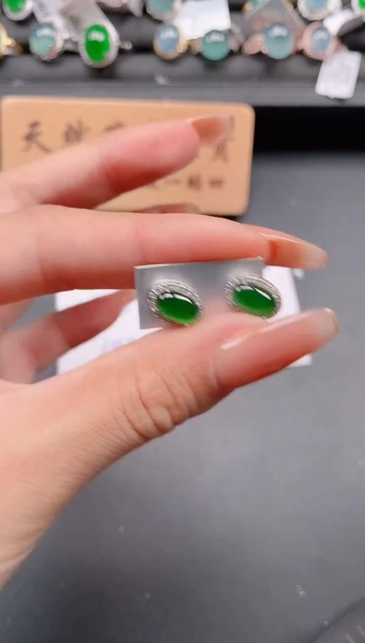 银S925镶嵌戒指翡翠111