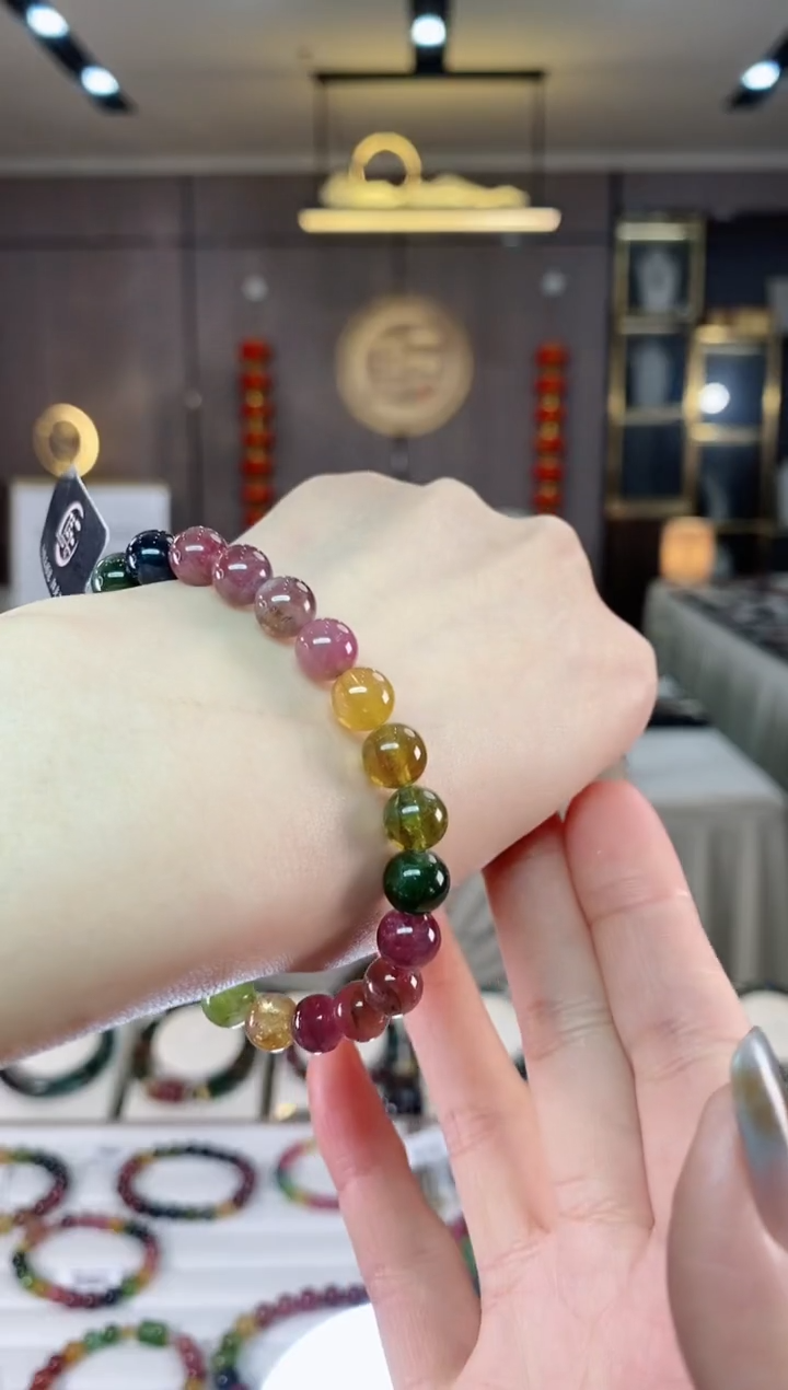 【闪购商品】碧玺单圈手串7mm+未镶嵌多样性发货一条dan