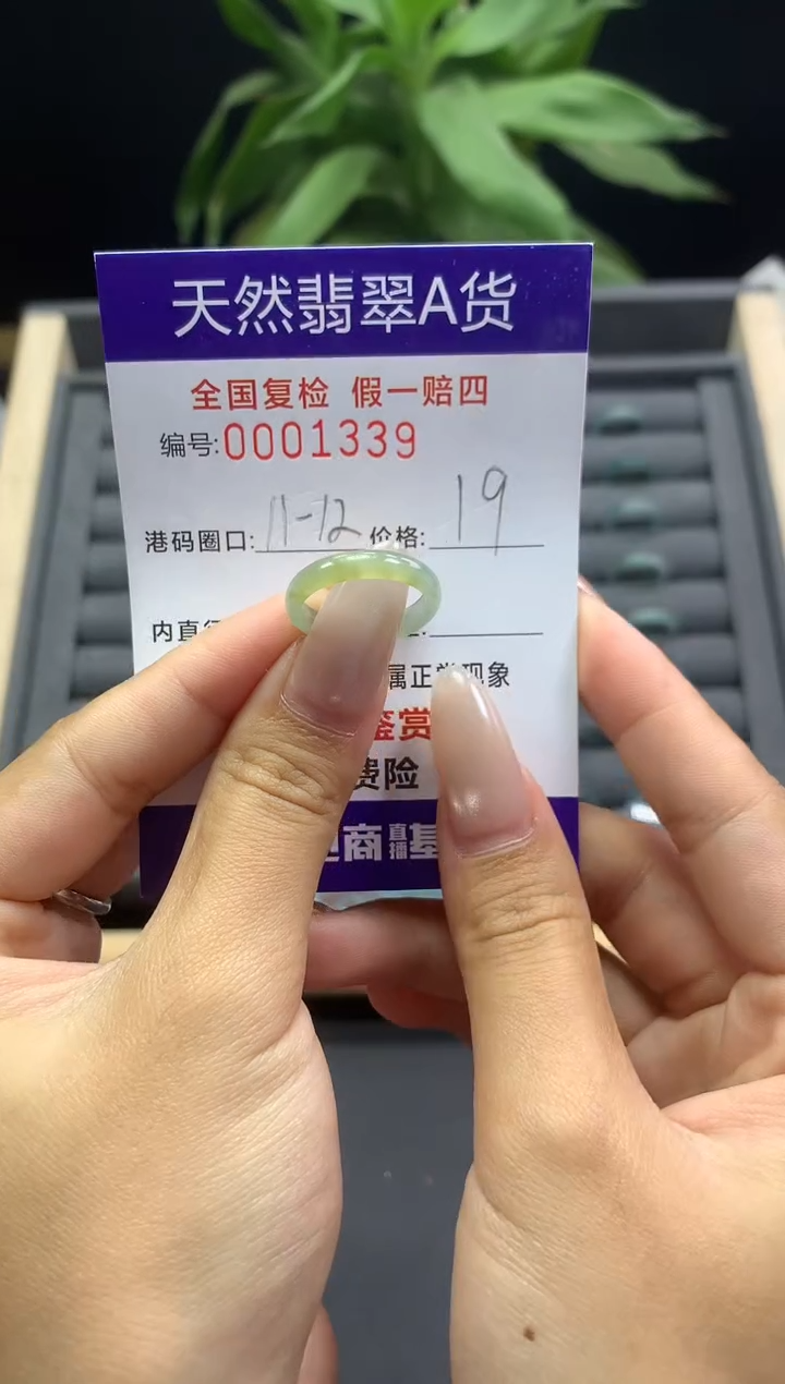 未镶嵌戒指翡翠天然  1339