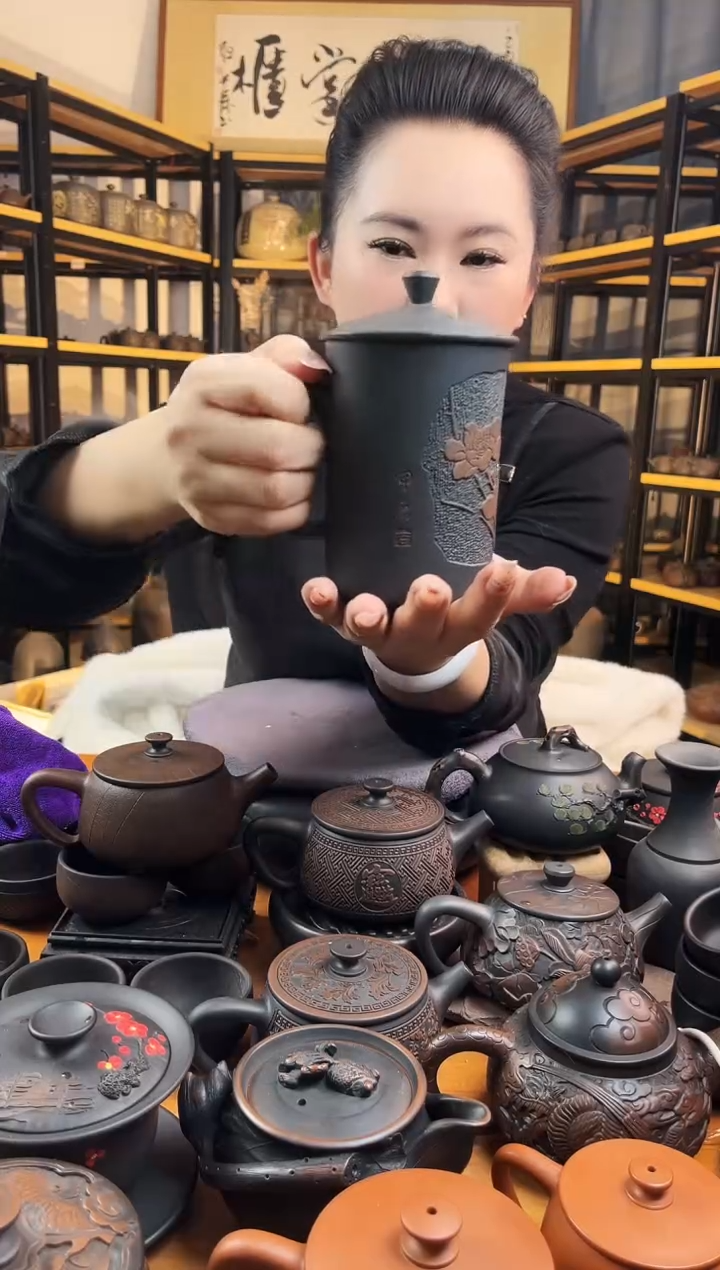 【闪购商品】壶无礼盒 阳刻 办公杯 荷花 