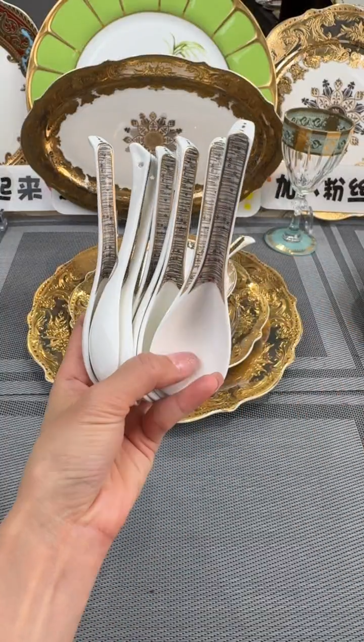 【闪购商品】瓷片小勺 客户标 瑕 8个