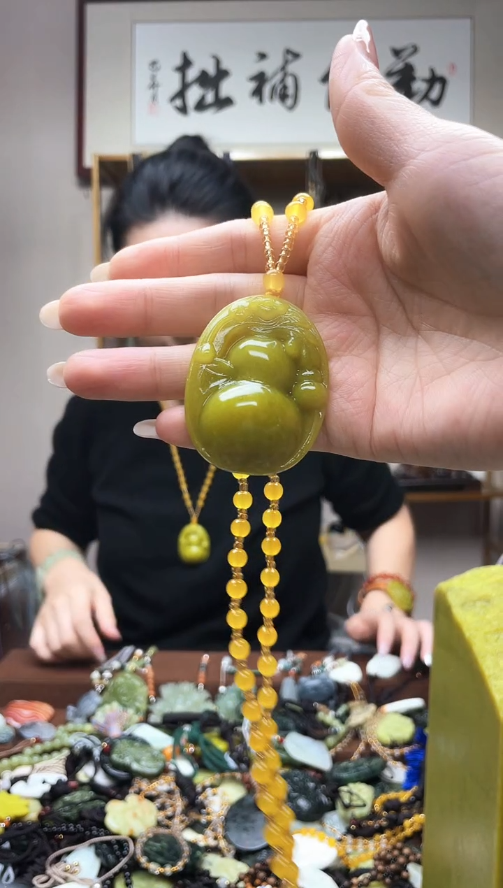 未镶嵌岫玉吊坠多样性发货拍一发一