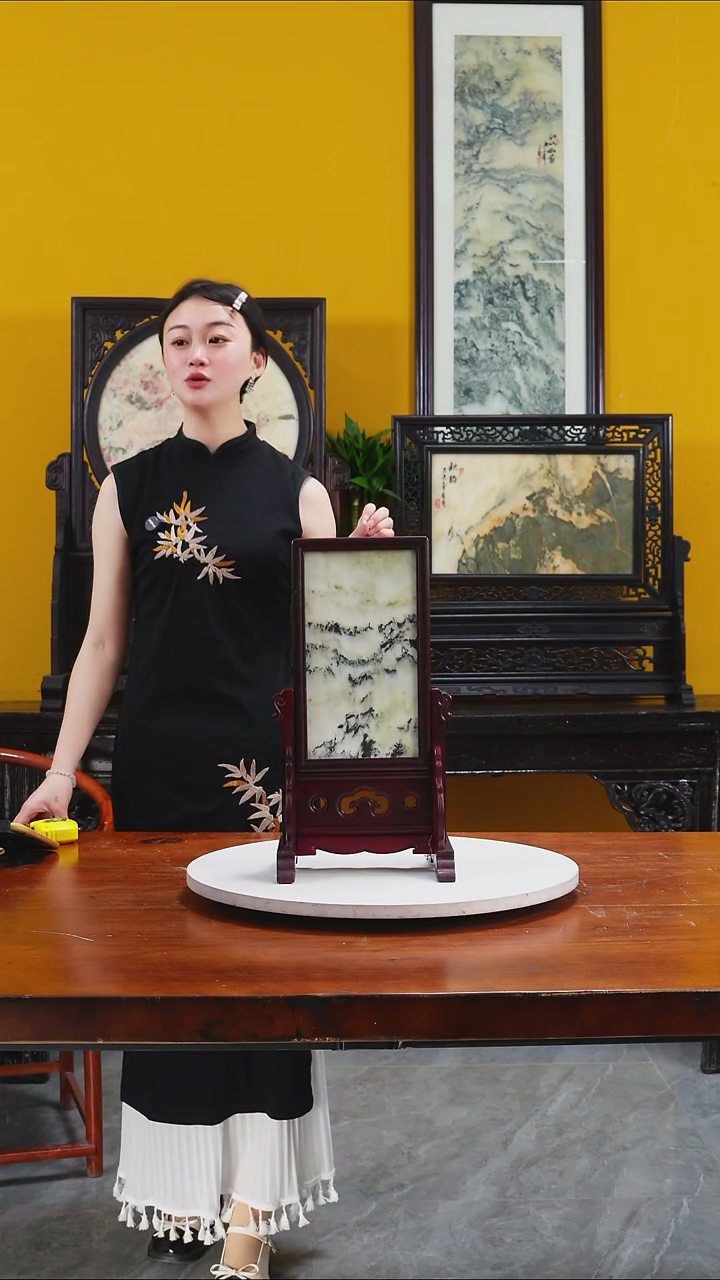 石材天然大理石画摆件