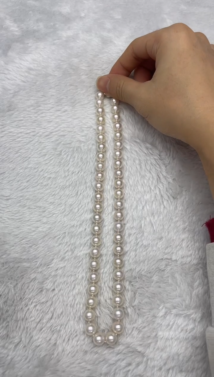 项链银S925镶嵌海水珍珠AK8.5-9mm