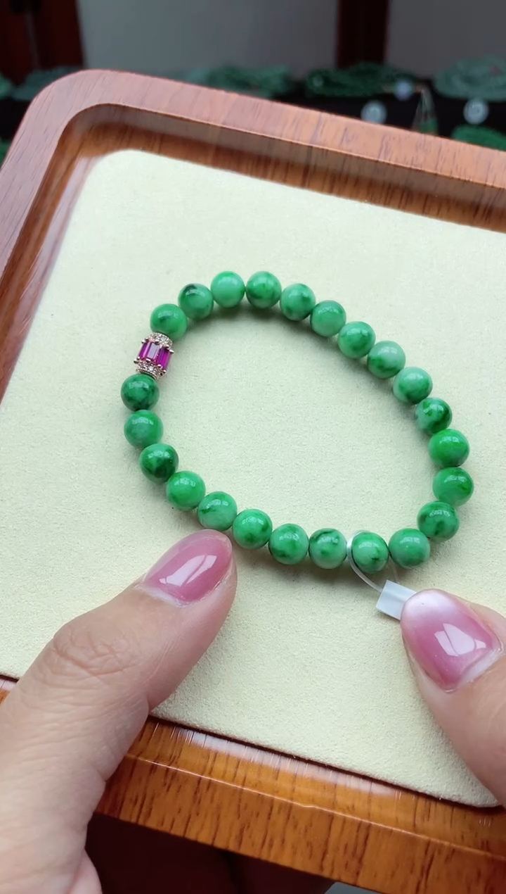 【闪购商品】翡翠手链未镶嵌缅甸翡翠 卡7.5