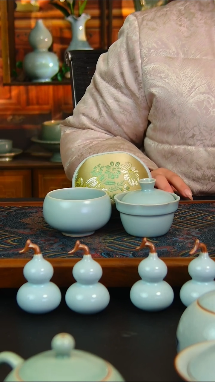 瓷片古旅行套装带便携装