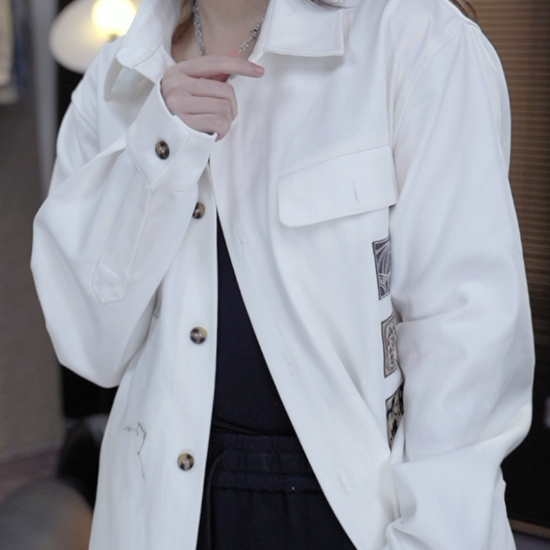 明星同款牛仔夹克外套秋冬新款男女通穿D13343