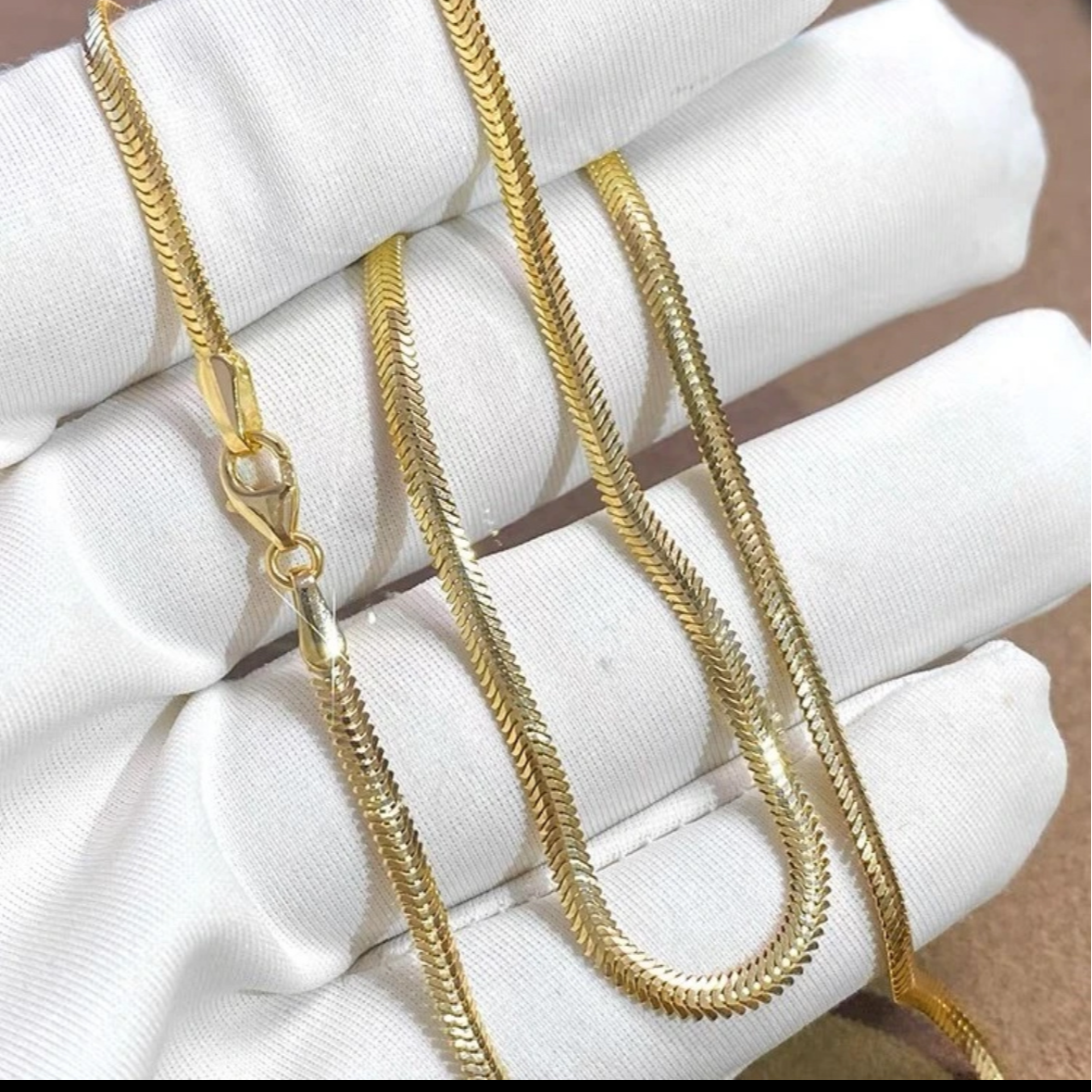 裕辉 18K金意大利进口蛇骨链高级露思同款锁骨链项链多样性发其一