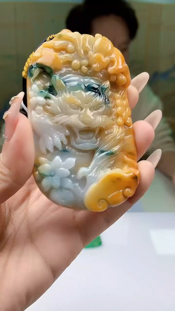 【闪购商品】定制翡翠未镶嵌1502ty-毛货挂件117