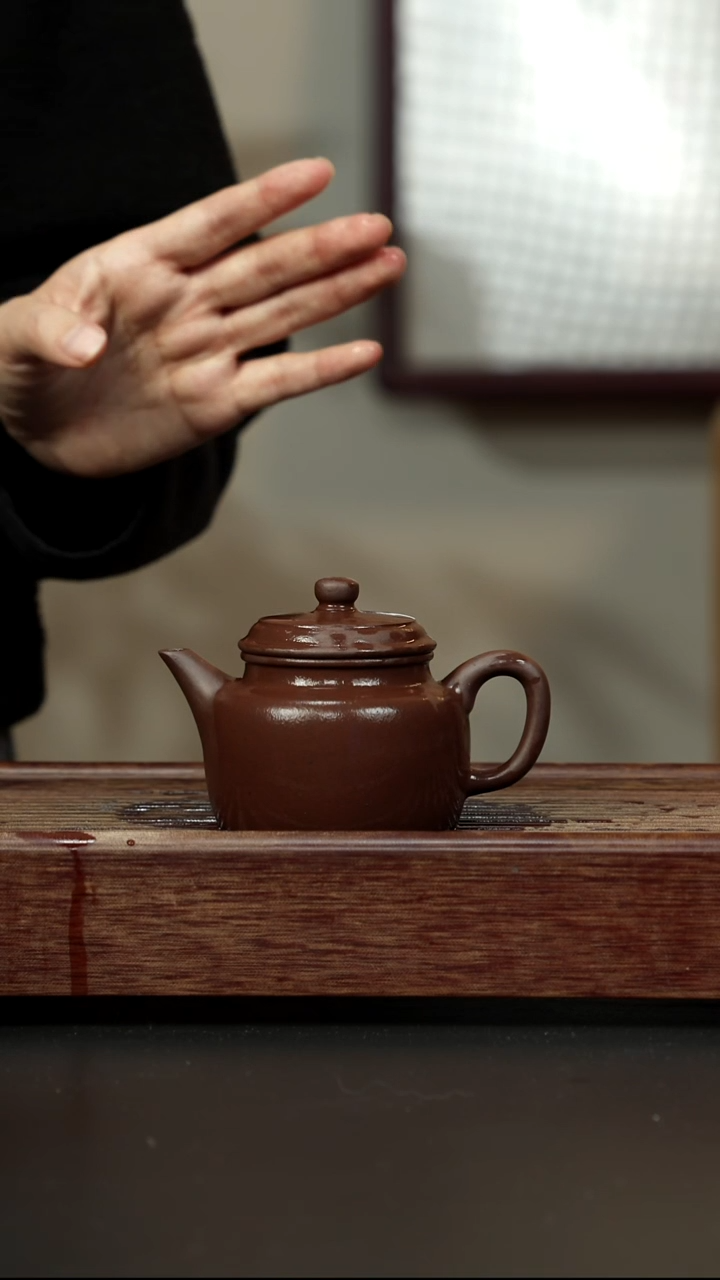 紫砂茶壶老紫泥 剑流德钟