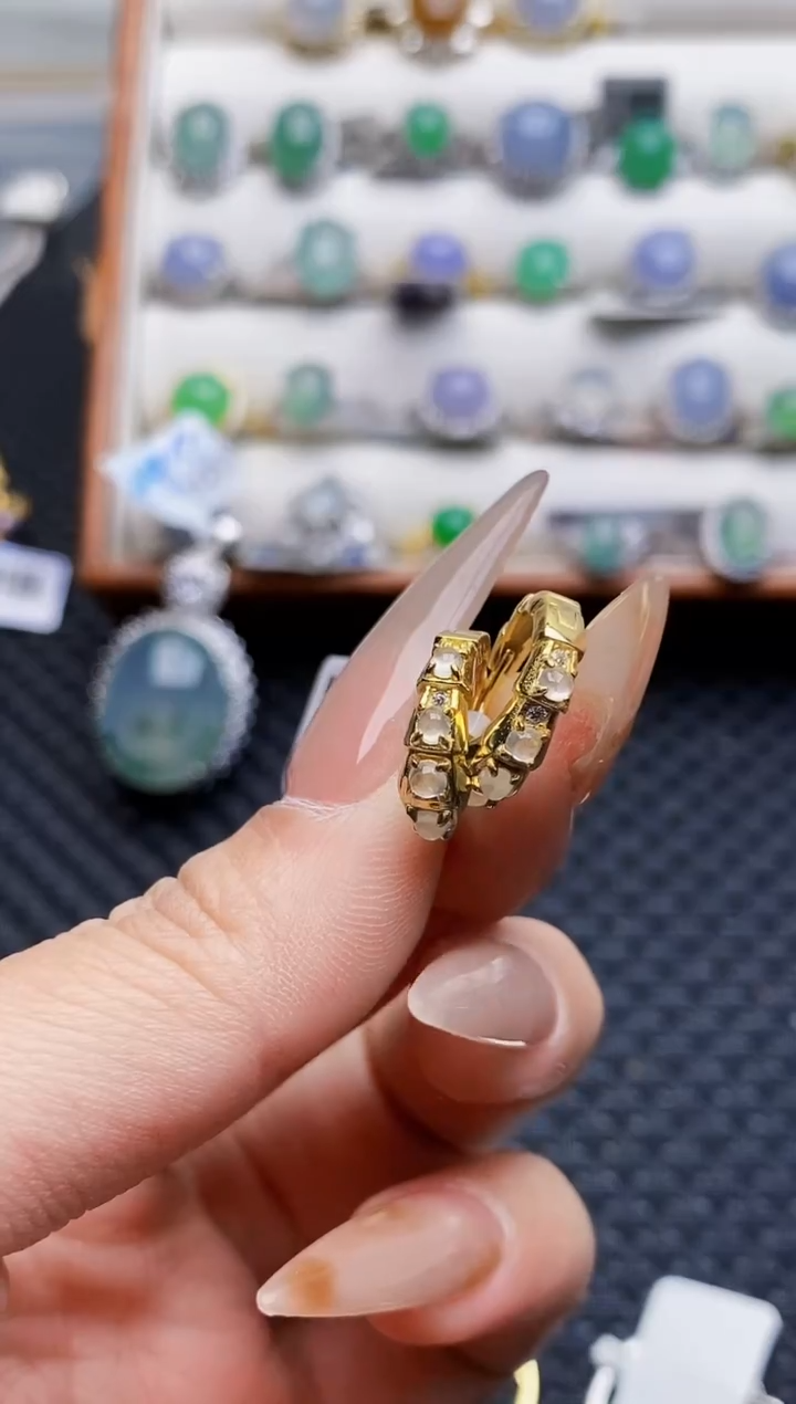 银S925镶嵌戒指翡翠1377