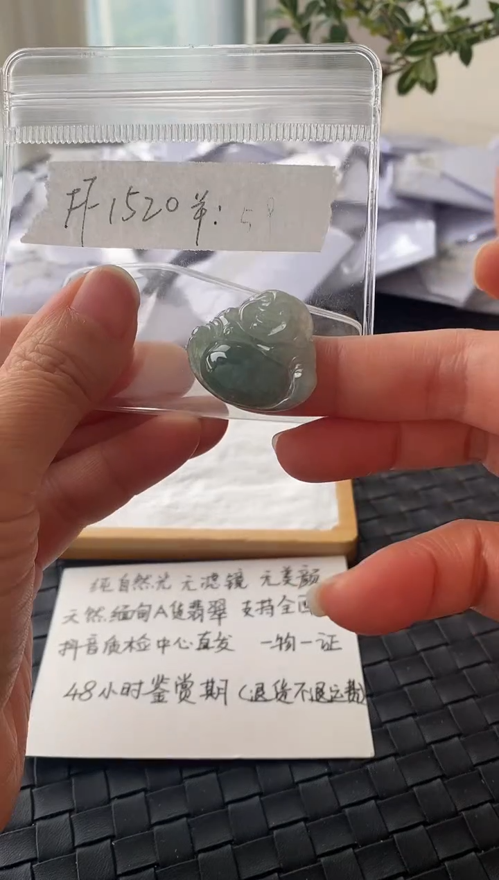 吊坠(不含链)银S925镶嵌翡翠FF1520