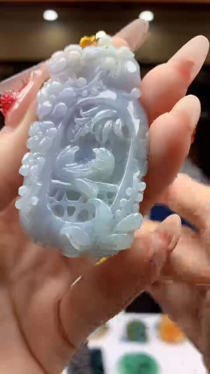 【闪购商品】定制翡翠未镶嵌1002ry-毛货挂件45