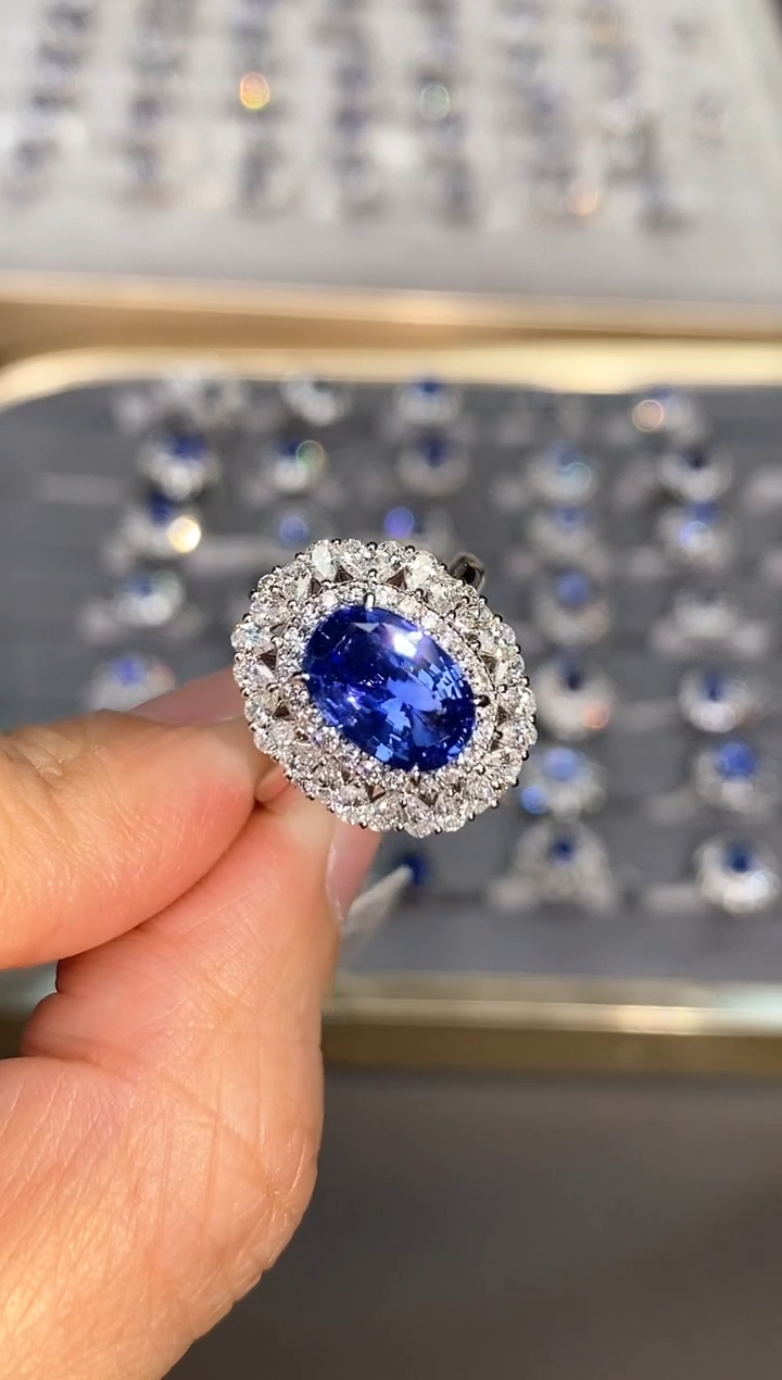 【闪购商品】蓝宝石戒指18K金镶嵌2.53ct/喜迎财神专属价