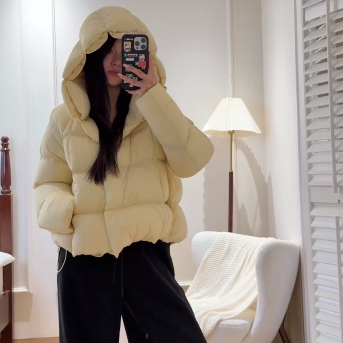 BELE ZHANG【黄油面包】冬季云朵泡芙鸭绒短款外套-1929