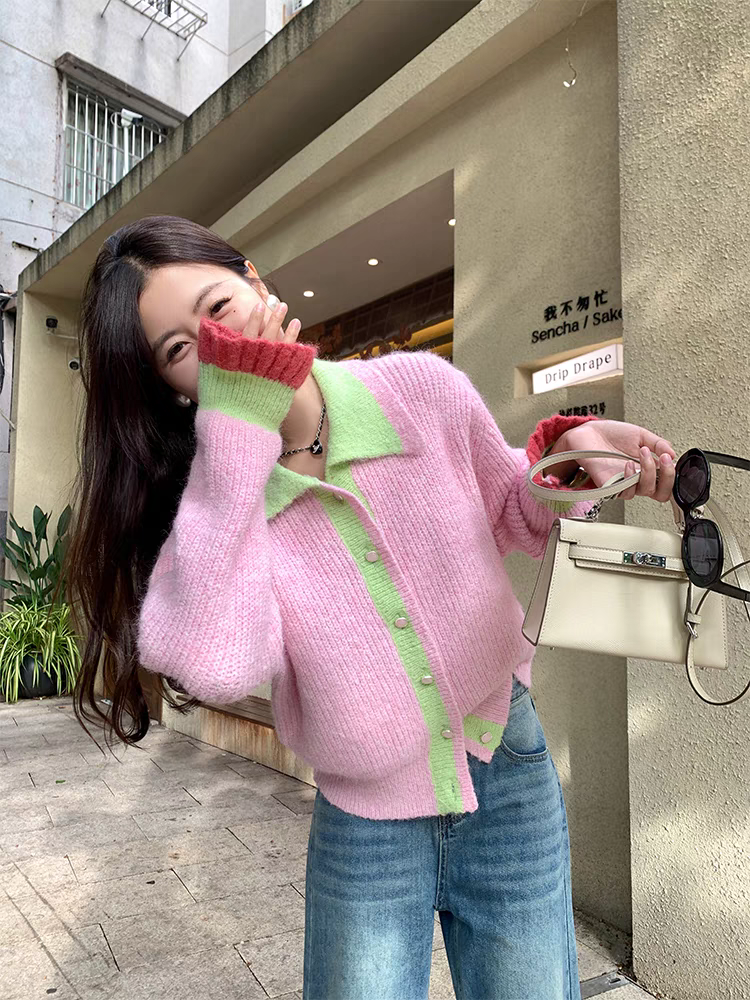 小霖～设计感韩系清新遮肉显瘦上衣毛衣