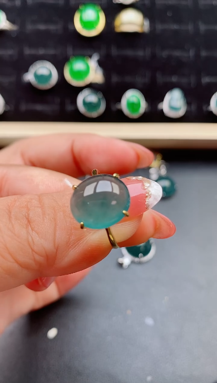 【闪购商品】翡翠戒指银S925镶嵌.0.0212112