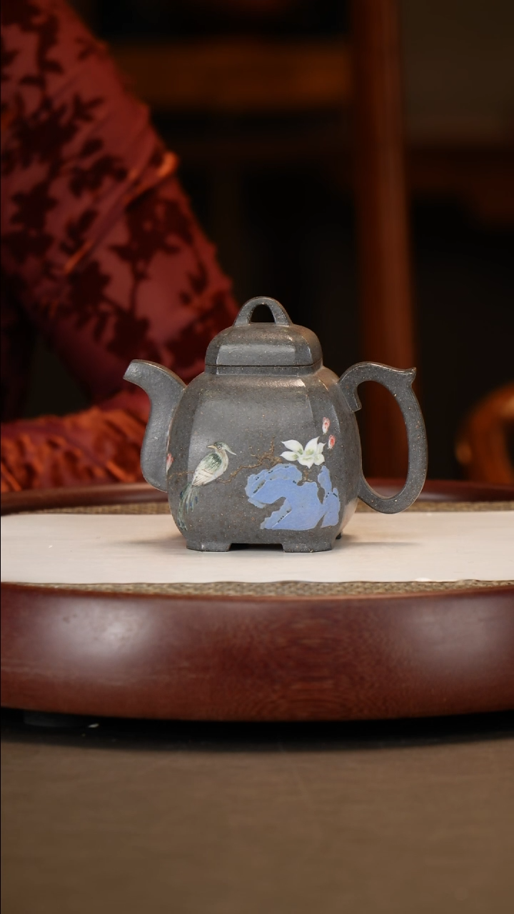 【闪购商品】紫砂茶壶【鲍宜明】天青亚明四方