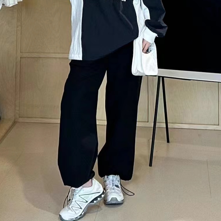 【酷girl】休闲工装风裤脚可收口大口袋休闲裤阔腿裤显瘦