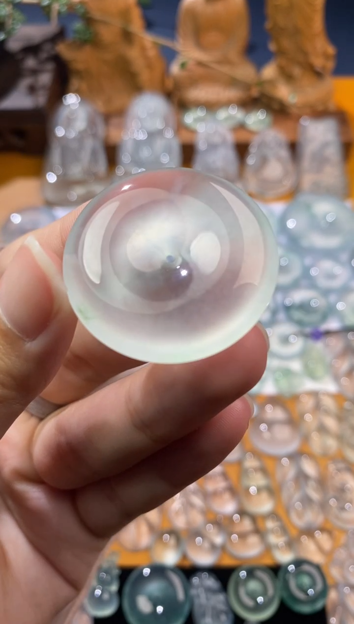 【闪购商品】定制翡翠未镶嵌平安扣33.1*7.2