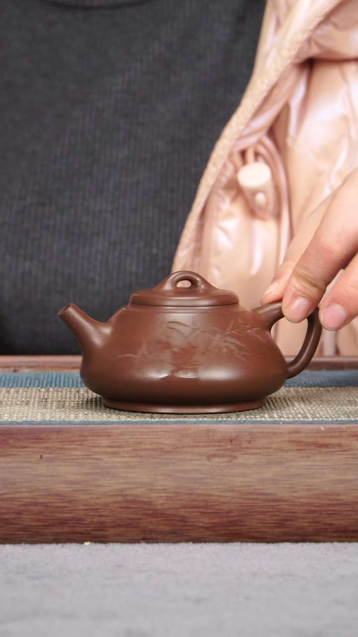 【闪购商品】紫砂茶壶底槽青 子冶石瓢