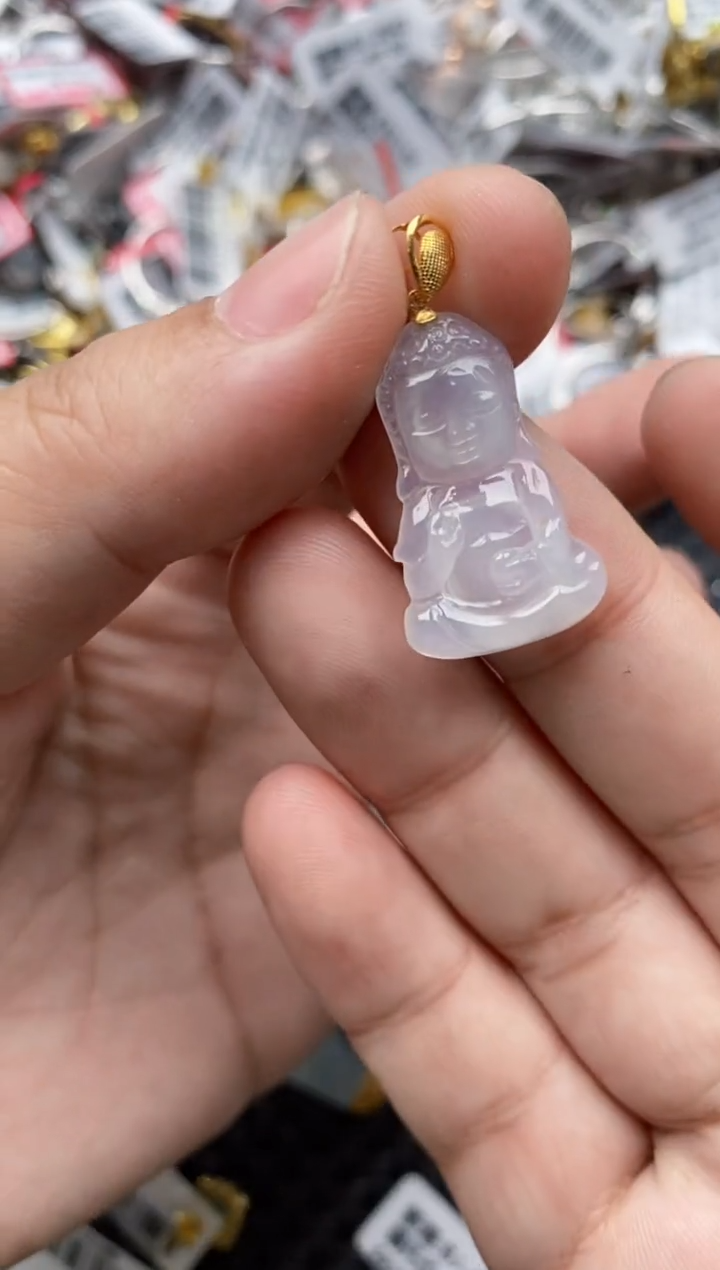 【闪购商品】翡翠戒指18K金镶嵌99999---4