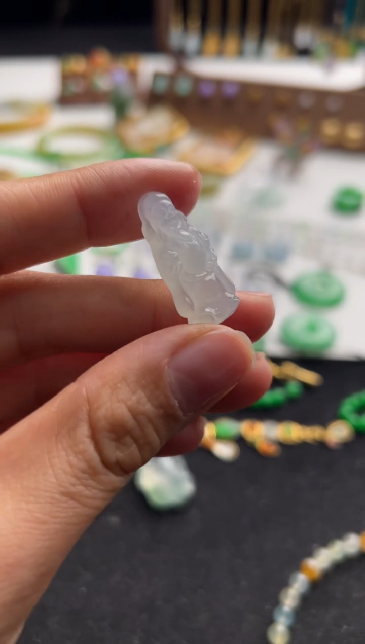 【闪购商品】定制翡翠未镶嵌财神1100+110-xsz028