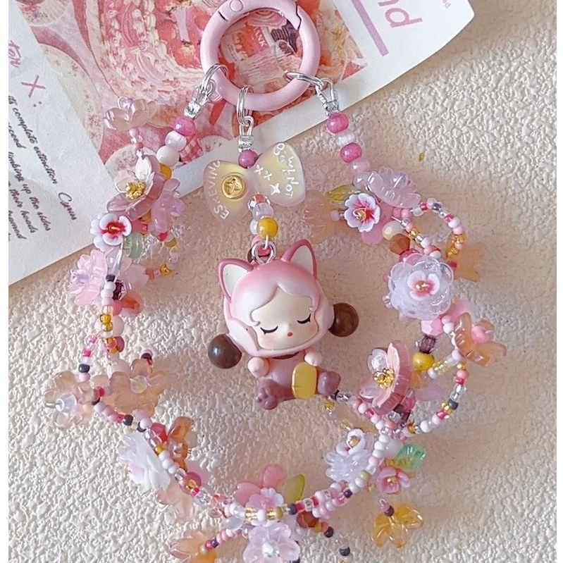 diy饰品手机链 捷克手机链 彩绘手机链 包挂手工女款