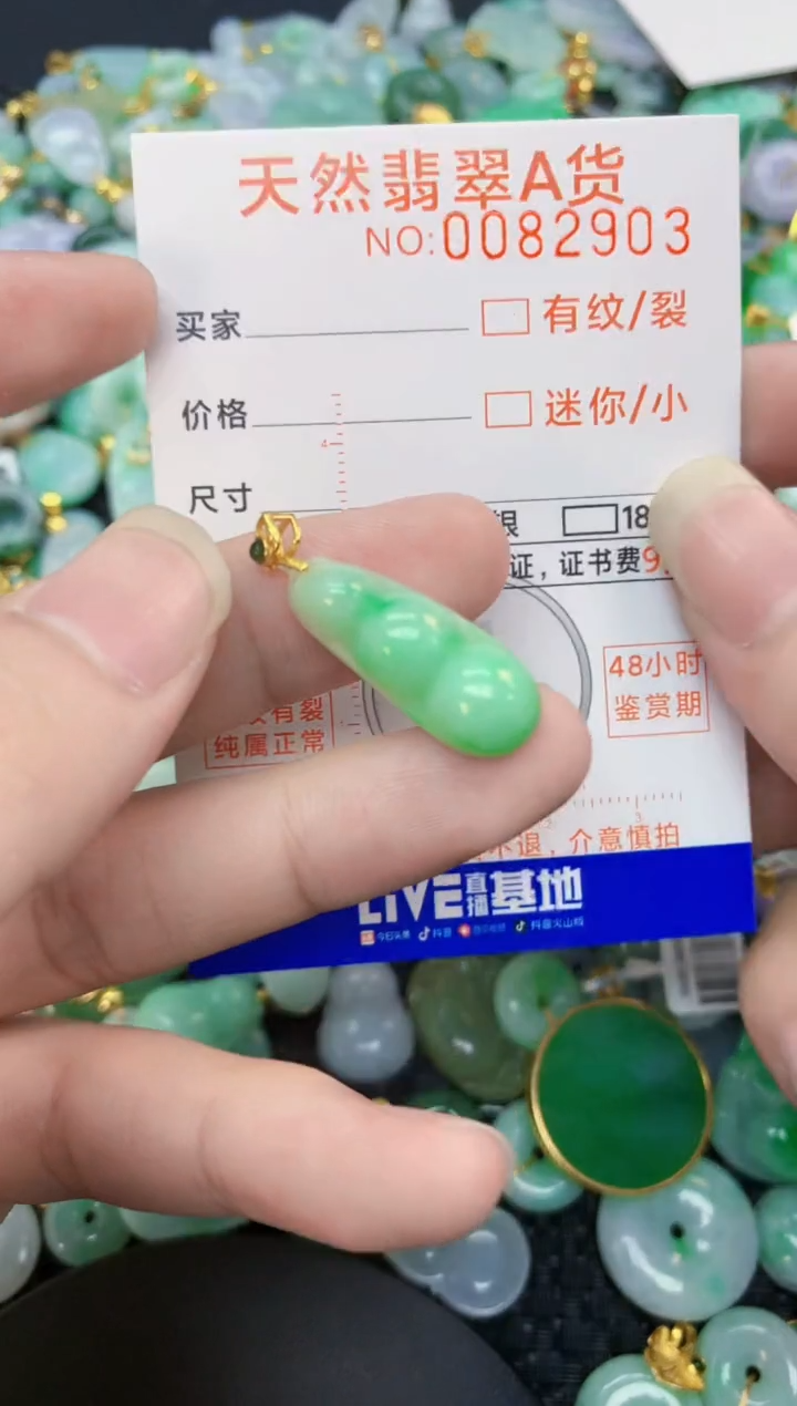 翡翠未镶嵌吊坠(不含链)         1