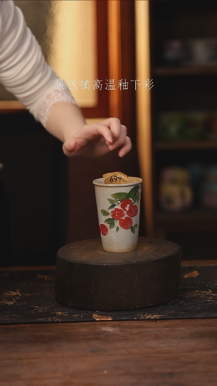 陶瓷景德镇高温釉下手绘陶瓷@L699@