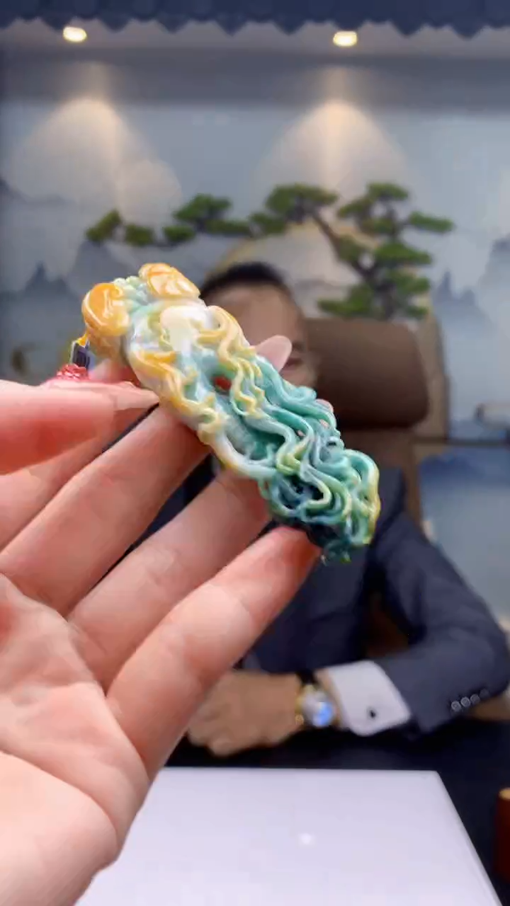 【闪购商品】定制翡翠未镶嵌1072ry-毛货挂件41