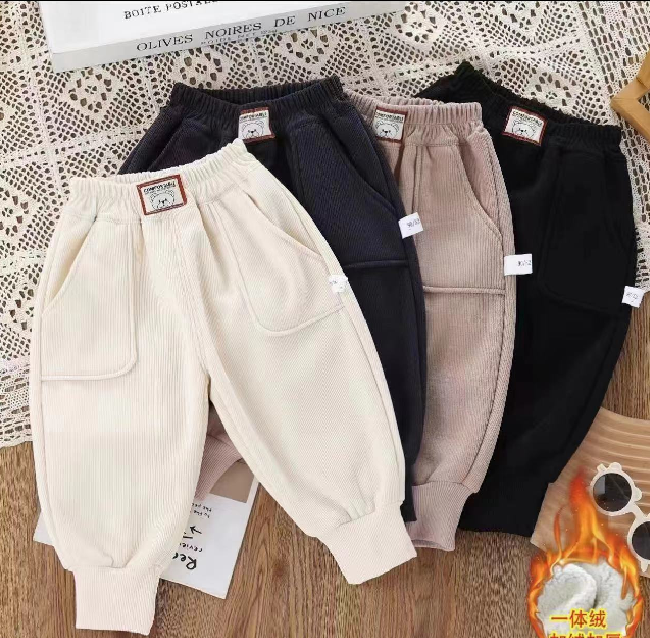 【清仓】简约双兜加绒卫裤