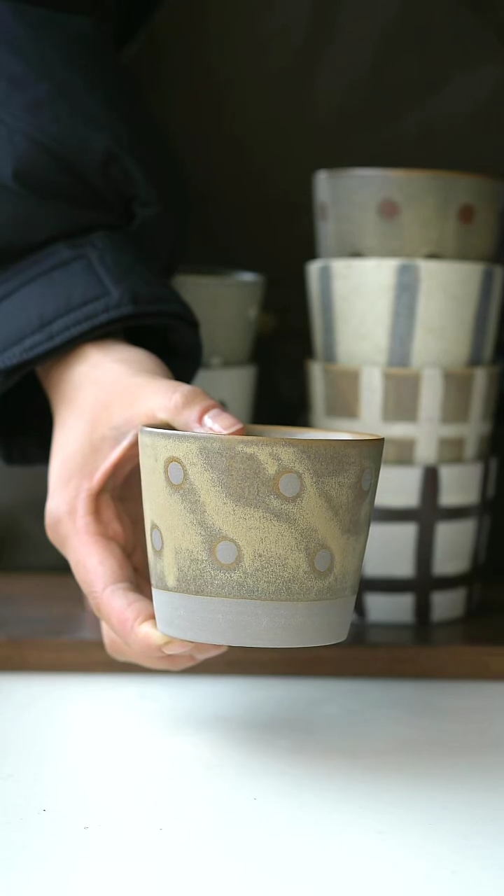 【闪购商品】陶瓷灰色波点@4-2@