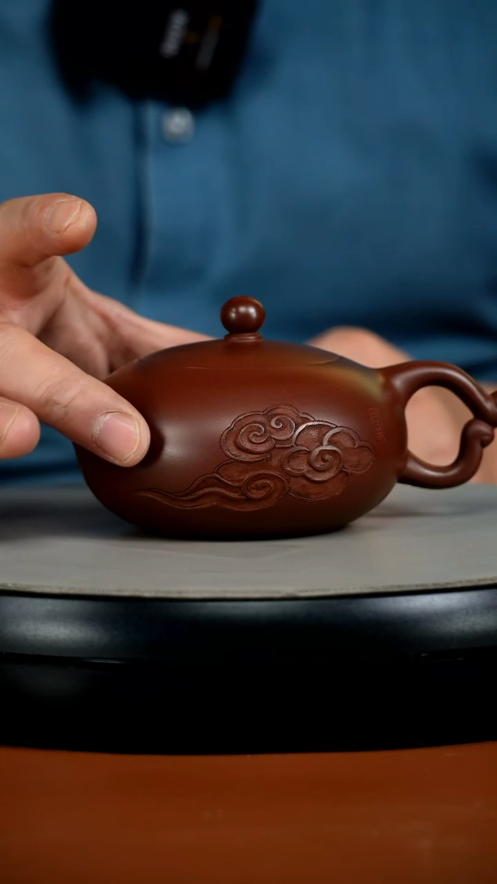 茶壶紫砂蒋静明龙血砂霓裳暮雪流霞200CC