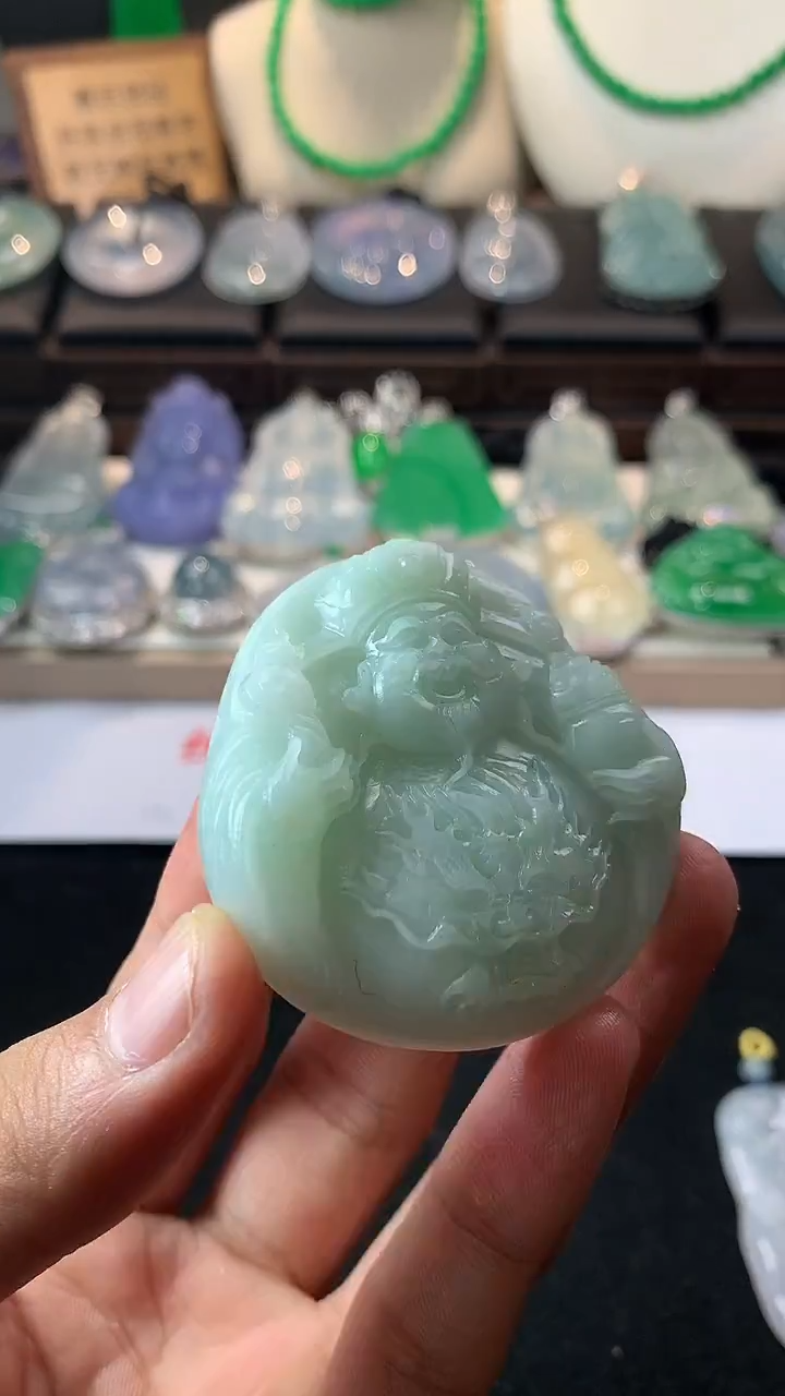 未镶嵌定制翡翠平***钟4091毛货不退不换