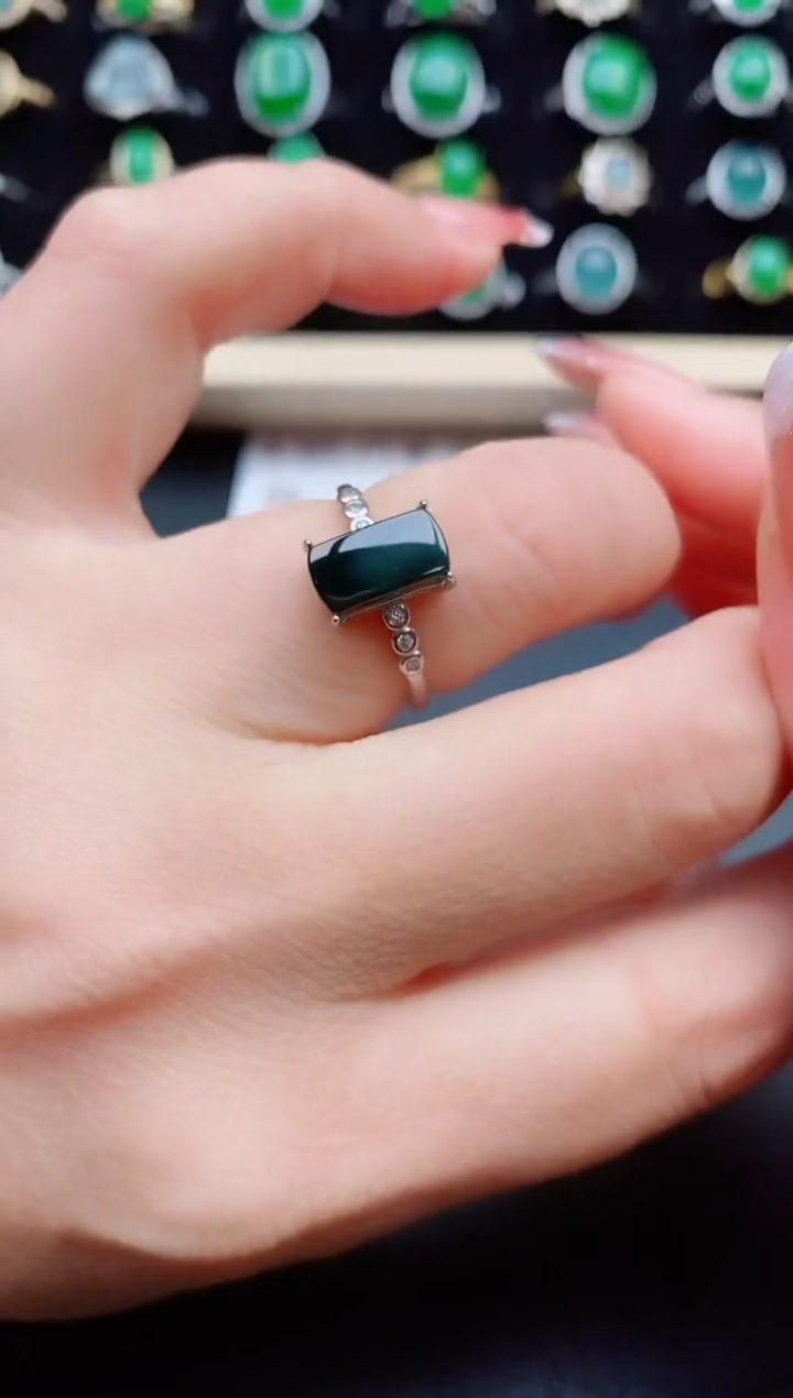 【闪购商品】翡翠戒指银S925镶嵌50800