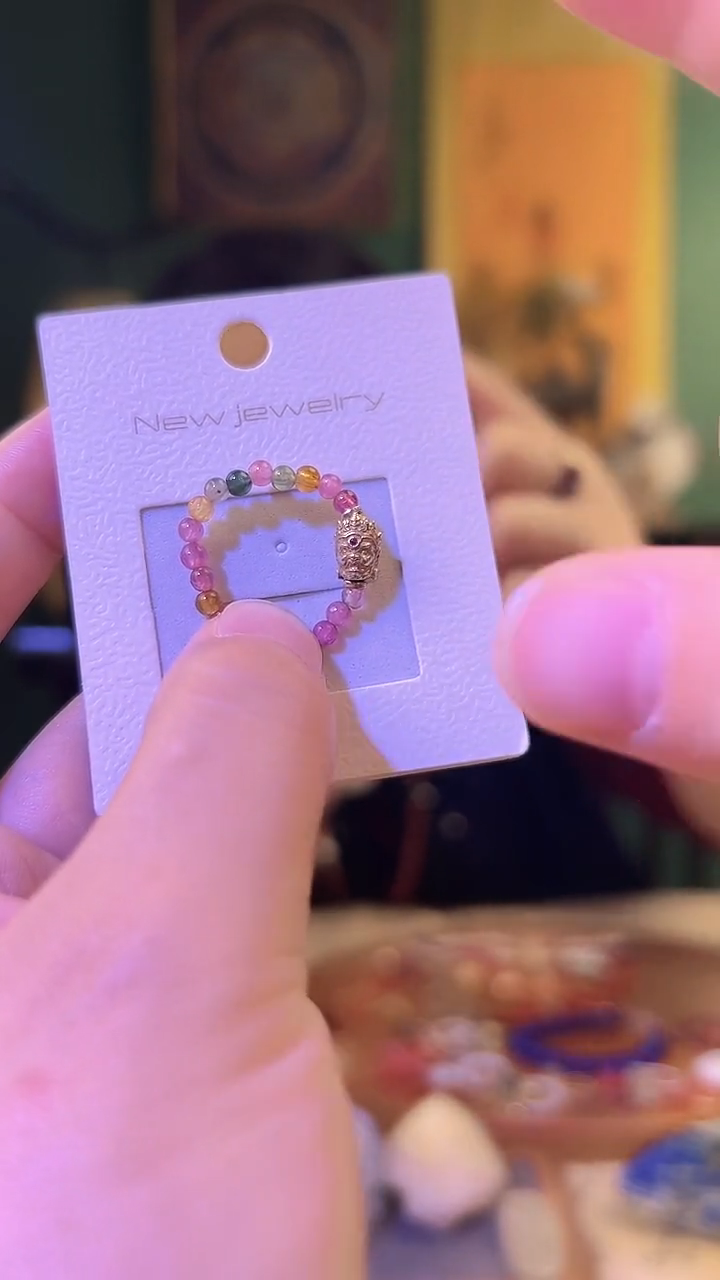 【闪购商品】碧玺戒指银S925镶嵌碧玺大黑天戒指