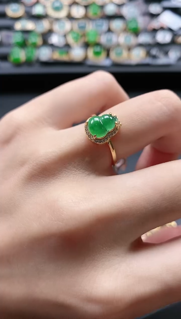【闪购商品】翡翠戒指银S925镶嵌51511